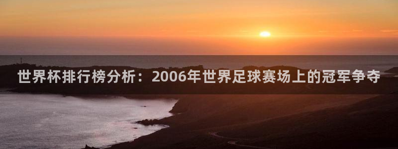 2026世界杯官网：世界杯排行榜分析：2006年世界足球赛场上的冠军争夺